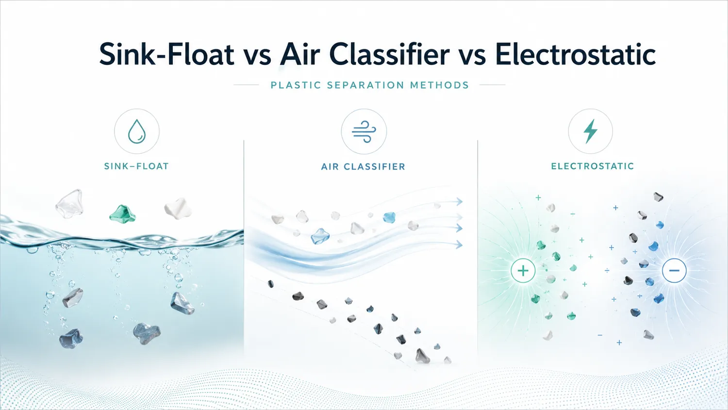 Plastic Sorting Methods: How to Choose Between Sink-Float, Air, and Electrostatic Separation