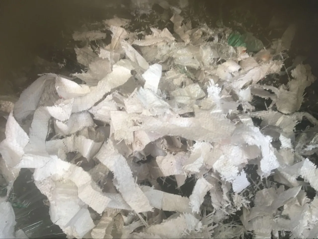Material plástico reciclado preparado