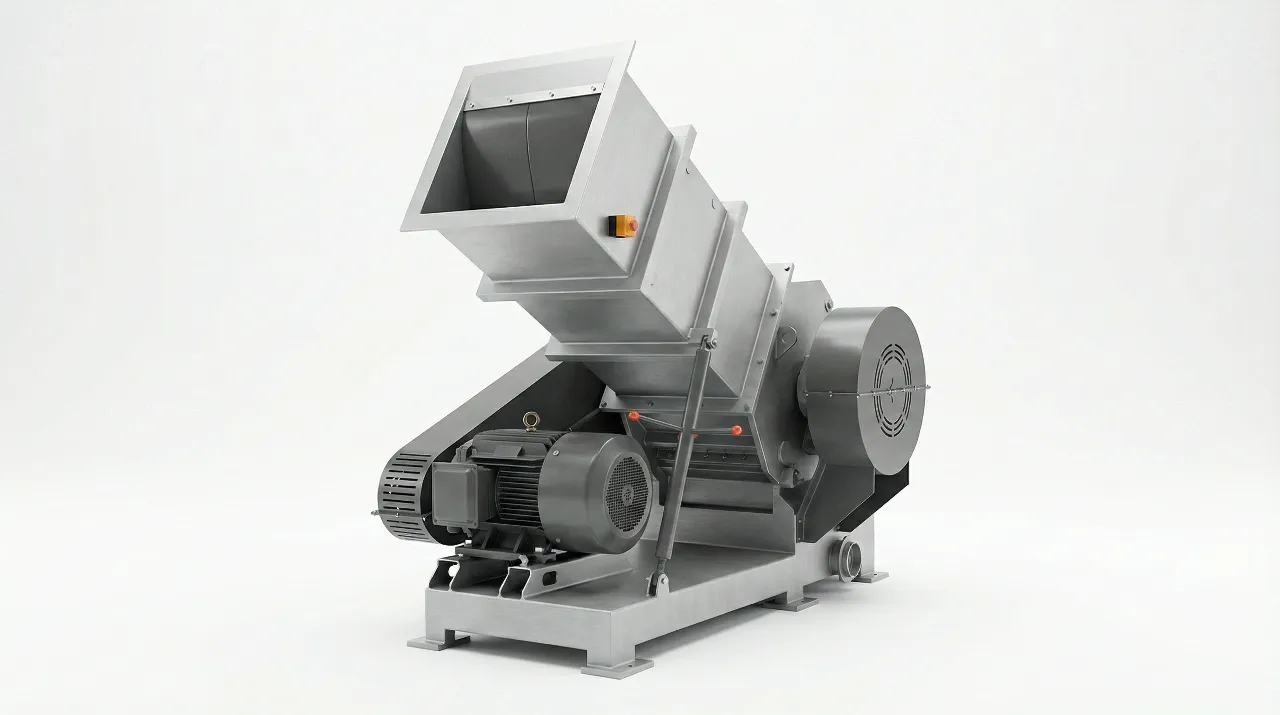 Vertical crusher for PVC pipe and profiles main view