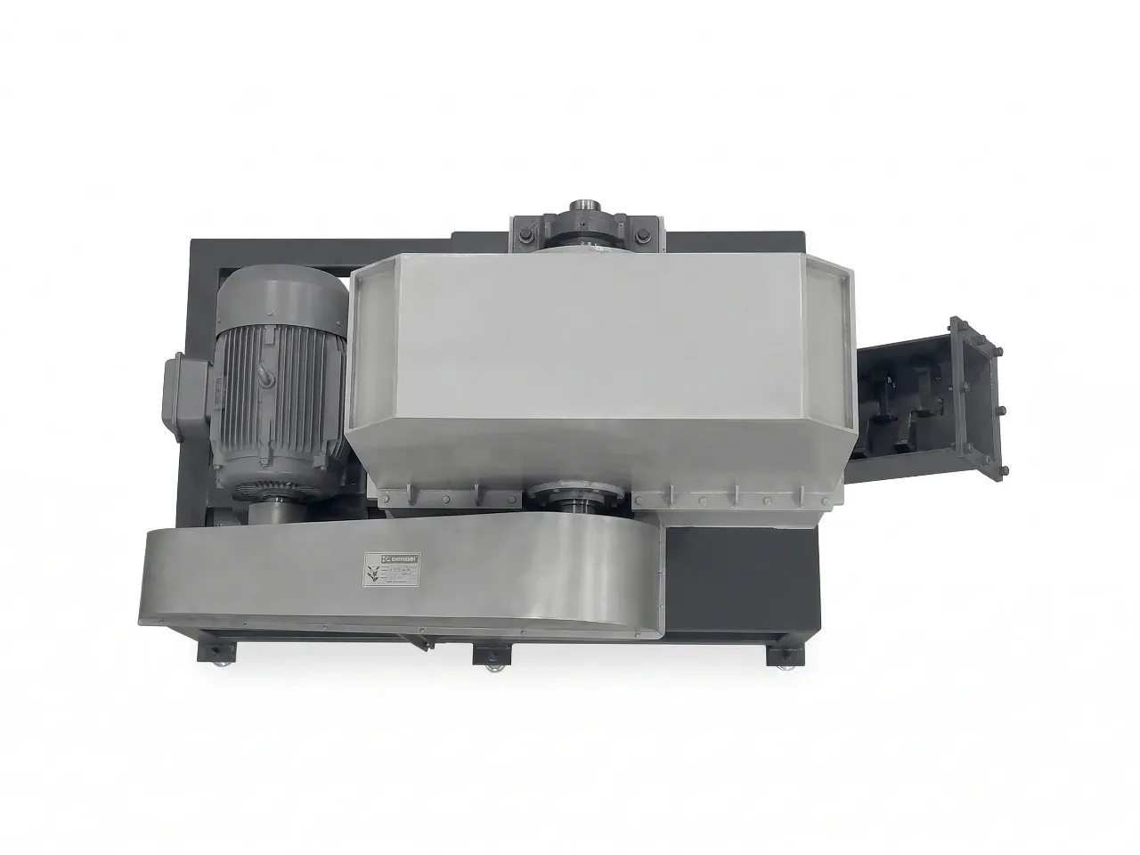 Primary-shredded HDPE pipe regrind output