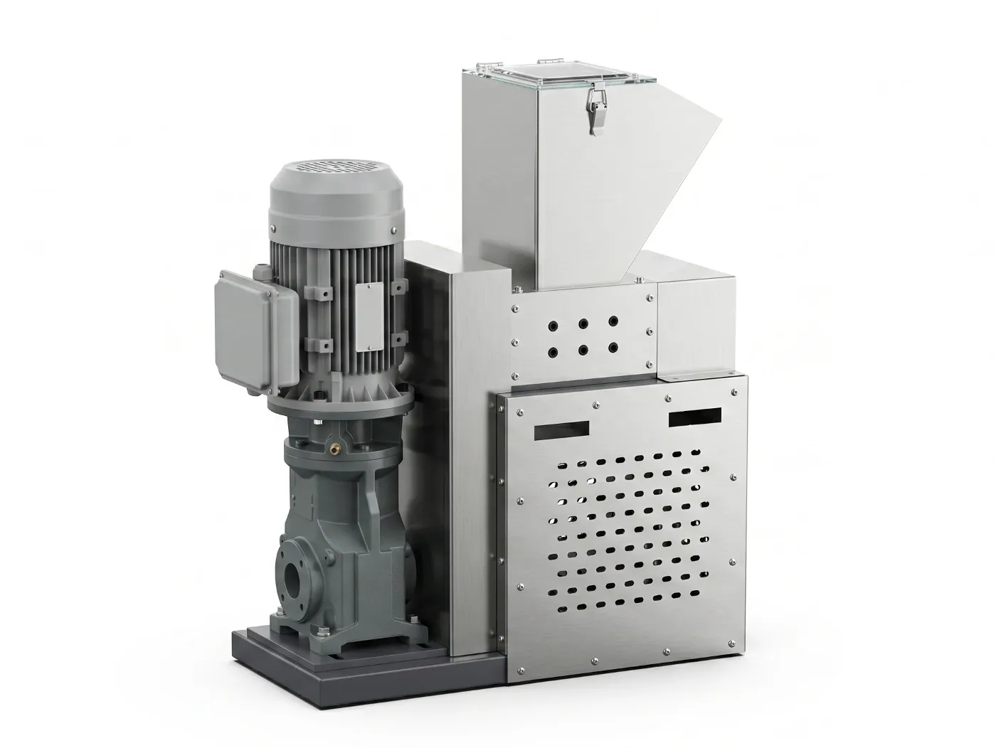 Compact portable mini desktop shredder rear view