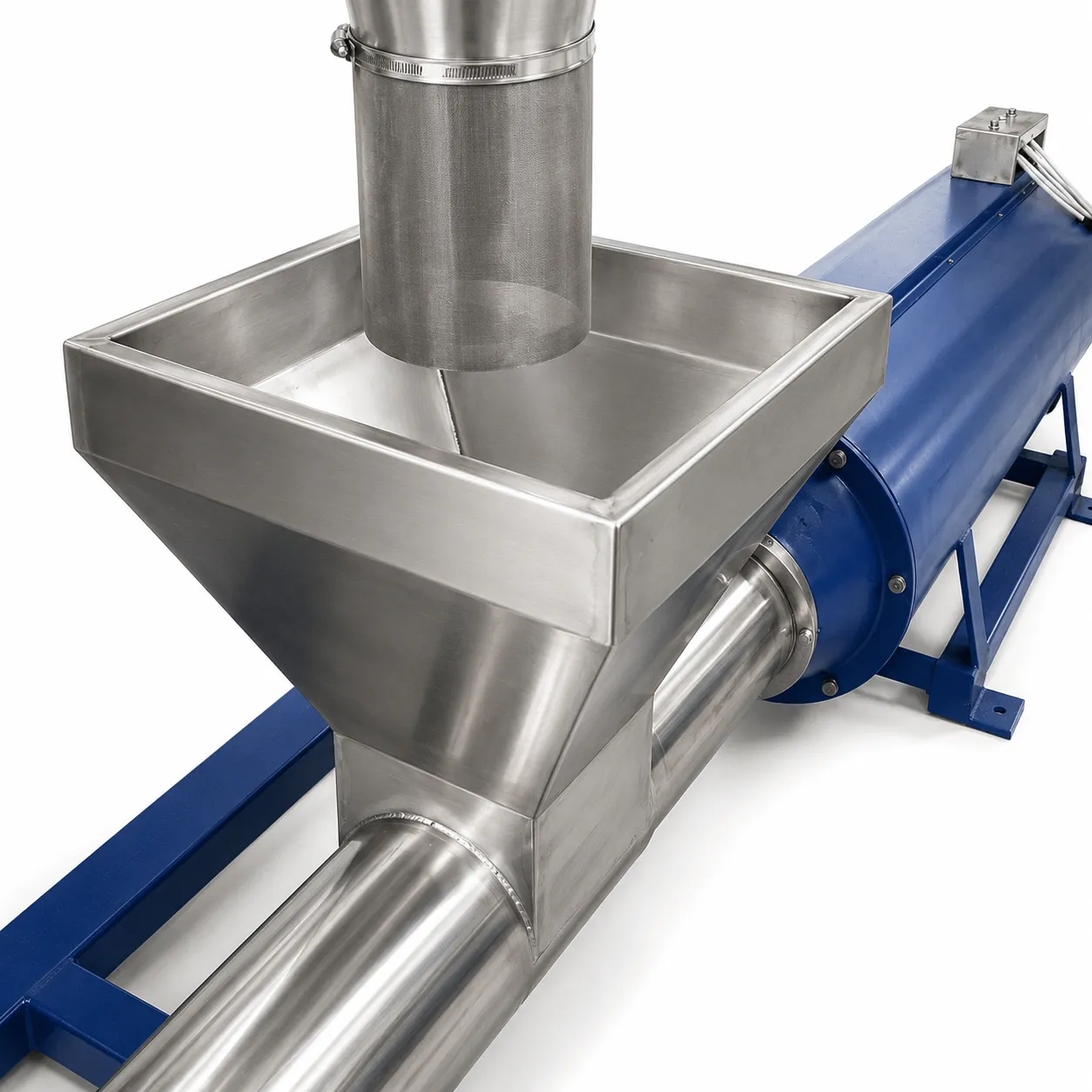 Thermal dryer feed hopper detail