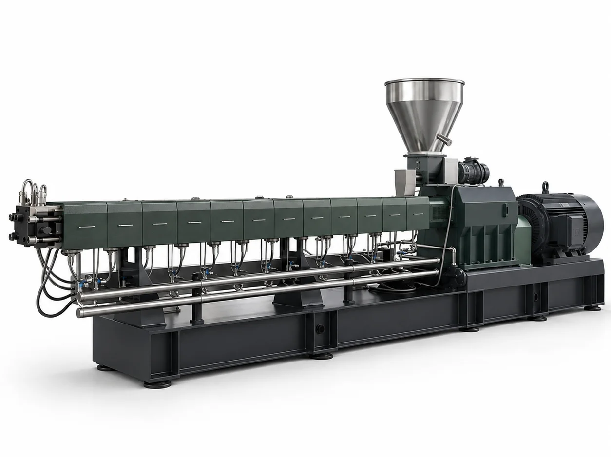 Industrial twin screw extruder